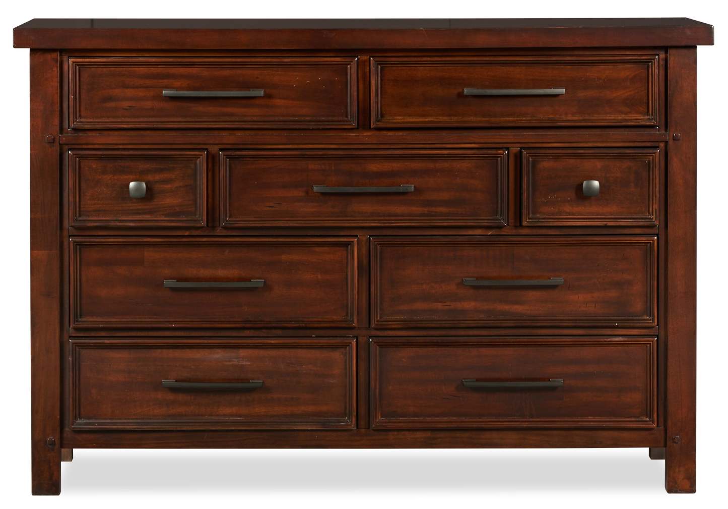 Sonoma 5pc Bedroom Set with Bed, Dresser & Mirror, Mango Brown - Full Size | Ensemble de chambre à coucher Sonoma 5 pièces avec lit, commode et miroir, brun manguier - taille complète