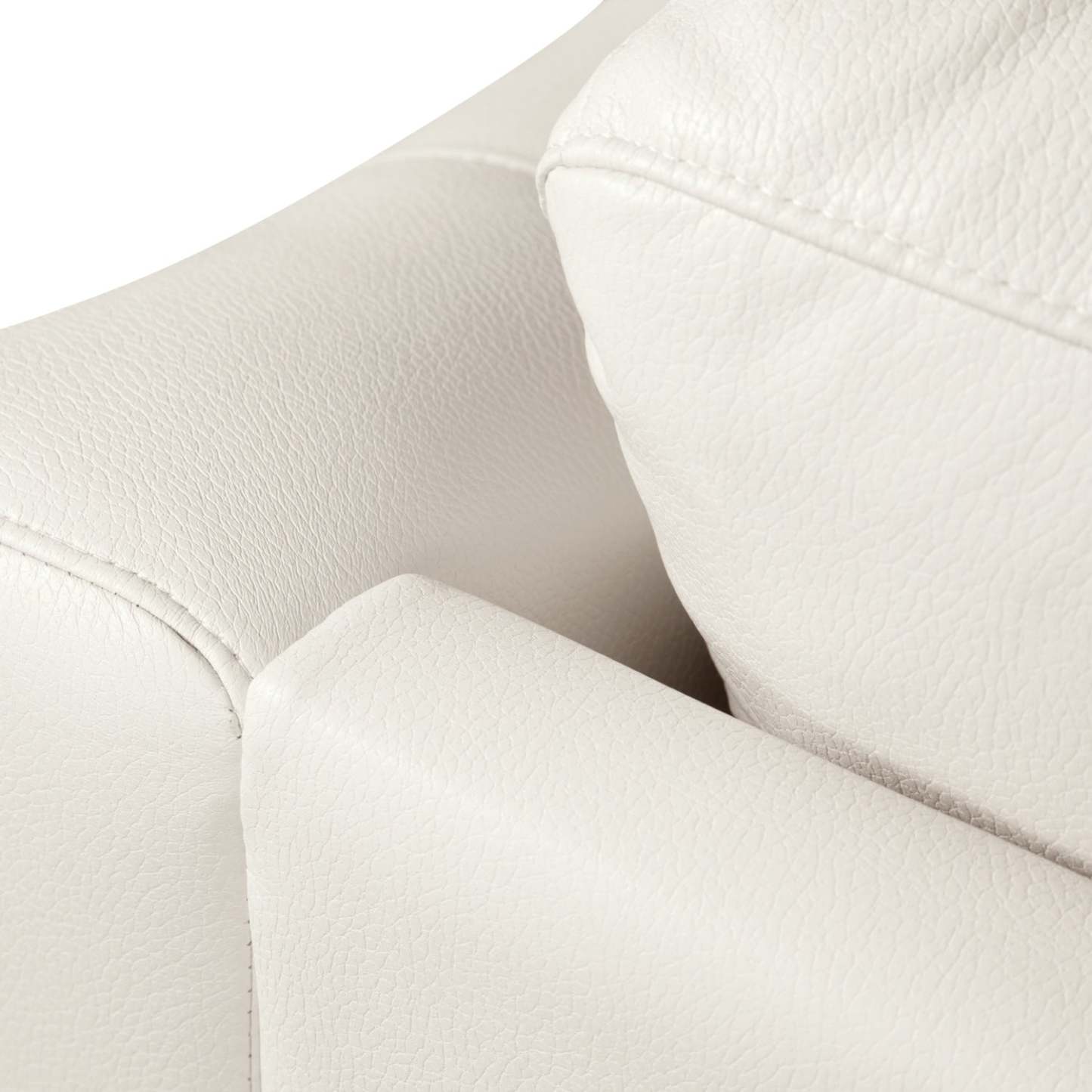 Canapé Andi 40 en tissu d'apparence cuir avec capitonnage de boutons - Beige | Canapé Andi de 40 po en tissu d'apparence cuir avec capitonnage - beige