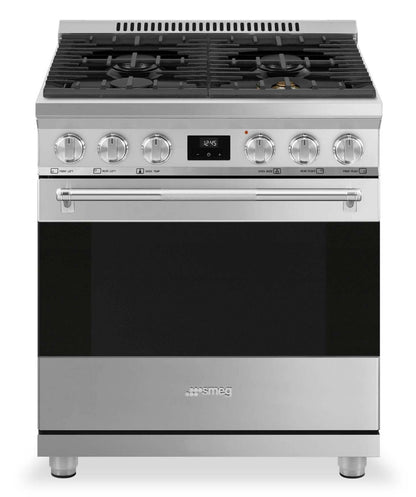 Smeg 4,6 pi3 Cuisinière professionnelle à gaz - SPR30UGMX|Cuisinière professionnelle à gaz Smeg de 4,6 pi3 - SPR30UGMX