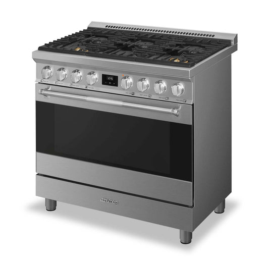 Smeg 4,6 pi3 Cuisinière professionnelle à gaz - SPR36UGMX