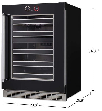 Réserve Silhouette 23,9 5 Cu. Fort. Refroidisseur à vin à une porte - Noir - SRVWC050R | Refroidisseur à vin Réserve de Silhouette de 5 pi3 et de 23,9 po à 1 porte - noir - SRVWC050R | SRVWC05R