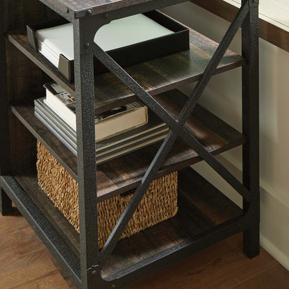 Petit bahut Steel River de 42,05 po de qualité commerciale à 3 tiroirs - chêne carbone