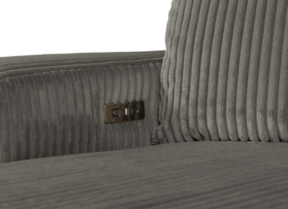 Canapé-lit pleine grandeur Stratus 108 en tissu fausse fourrure avec coulissement électrique - Gris brouillard | Canapé lit double Stratus de 108 po en tissu de fausse fourrure avec coulissement électrique - gris brouillard