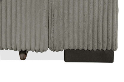 Canapé-lit pleine grandeur Stratus 108 en tissu fausse fourrure avec coulissement électrique - Gris brouillard | Canapé lit double Stratus de 108 po en tissu de fausse fourrure avec coulissement électrique - gris brouillard