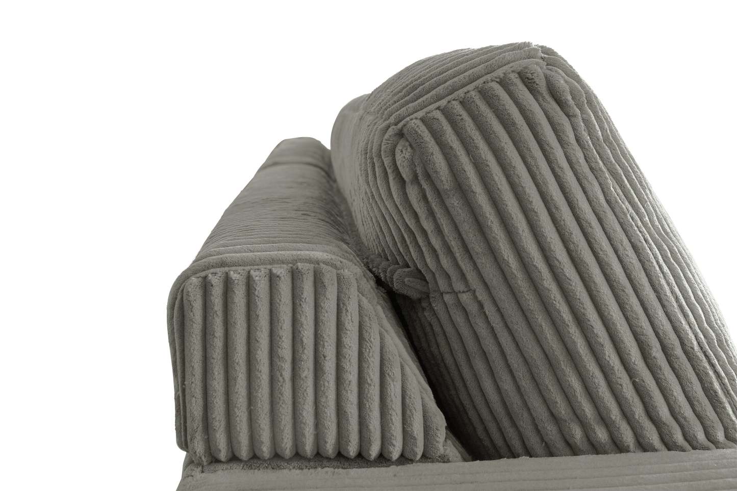 Canapé-lit pleine grandeur Stratus 108 en tissu fausse fourrure avec coulissement électrique - Gris brouillard | Canapé lit double Stratus de 108 po en tissu de fausse fourrure avec coulissement électrique - gris brouillard