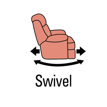 Fauteuil inclinable pivotant 4579 en tissu d'apparence cuir - bière brune