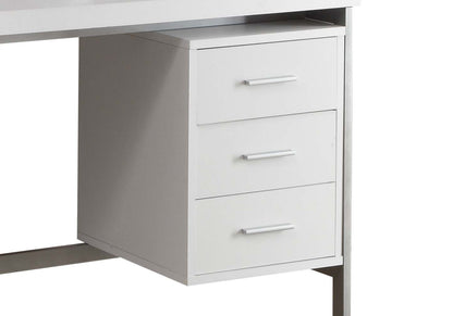 Bureau Stuart 60 avec 3 tiroirs - Blanc|Bureau Stuart de 60 po à 3 tiroirs - blanc