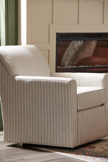 Fauteuil d'appoint pivotant personnalisable Sofa Lab de 31 po fabriqué au Canada en tissu - blanc Dolphin White | SWIV1160