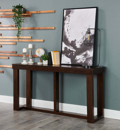 Watson 67 Contemporary Sofa Table - Dark Brown Wood|Table de salon contemporaine Watson de 67 po - bois brun foncé