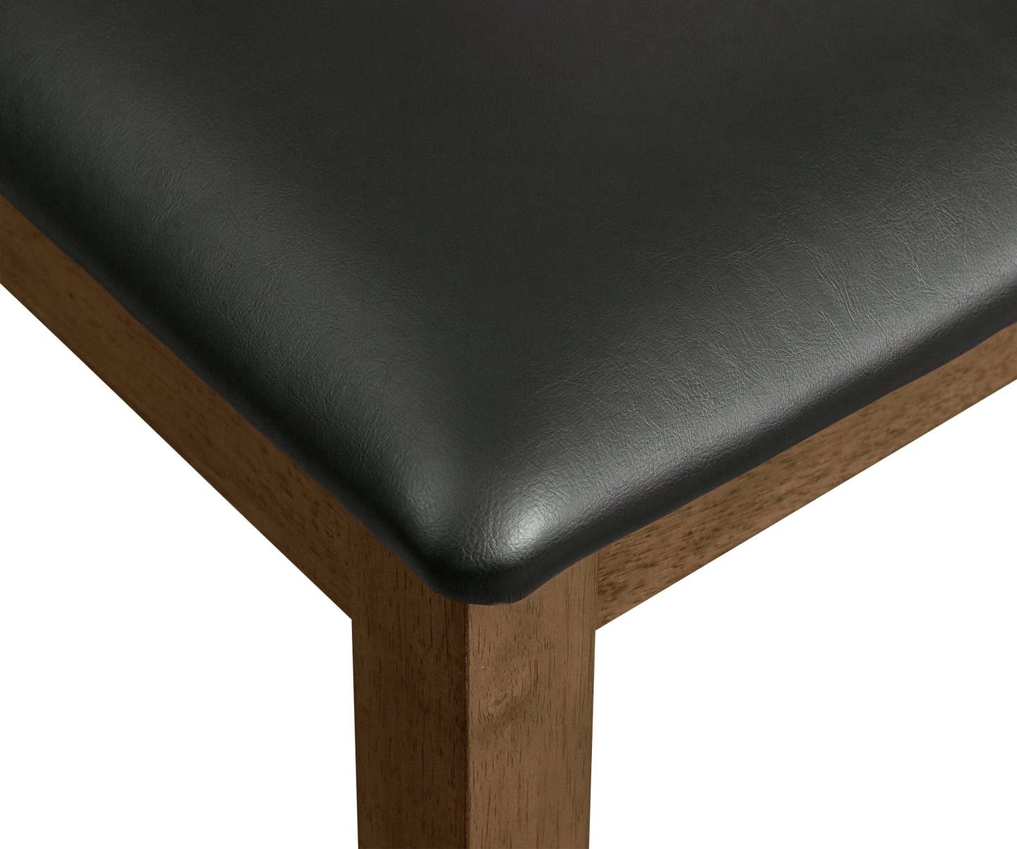 Chaise de salle à manger Talia en tissu de cuir végétalien avec dossier entrecroisé - brune