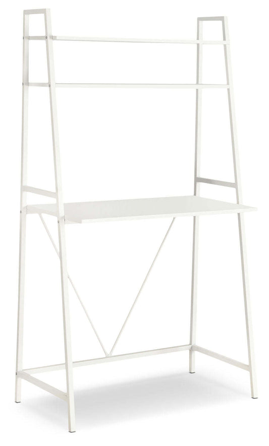 Bureau Vaxjo 32 avec tablette supérieure - Blanc|Bureau Vaxjo de 32 po avec tablette supérieure - blanc