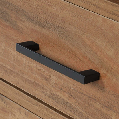 Bureau en forme de L Taryn de 59,69 po à 2 tiroirs - blanc et brun clair