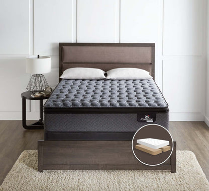 Serta® iCollection® Senna Firm Euro-Top Split Queen Mattress Set|Ensemble matelas ferme à Euro-plateau divisé Senna iCollection de Serta pour grand lit