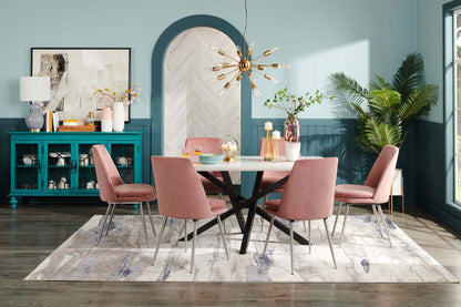 Lampe de table Giada de Kort & Co. de 26,75 po en céramique, grise et dorée