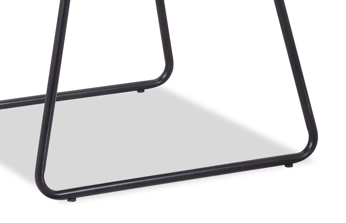 Chaise de salle à manger Tess en tissu d’apparence cuir et en métal - grise