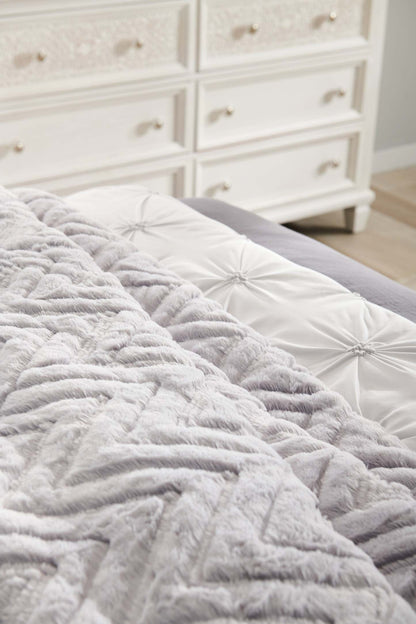 Ensemble d'édredon Tilda 3 pièces pour lit double/grand lit - Gris | Ensemble d'édredon Tilda 3 pièces pour lit double ou grand lit - gris | TILDA3FQ