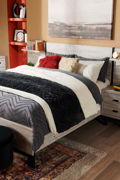 Tilda 3-Piece Full/Queen Comforter Set - Charcoal | Ensemble d'édredon Tilda 3 pièces pour lit double ou grand lit - anthracite