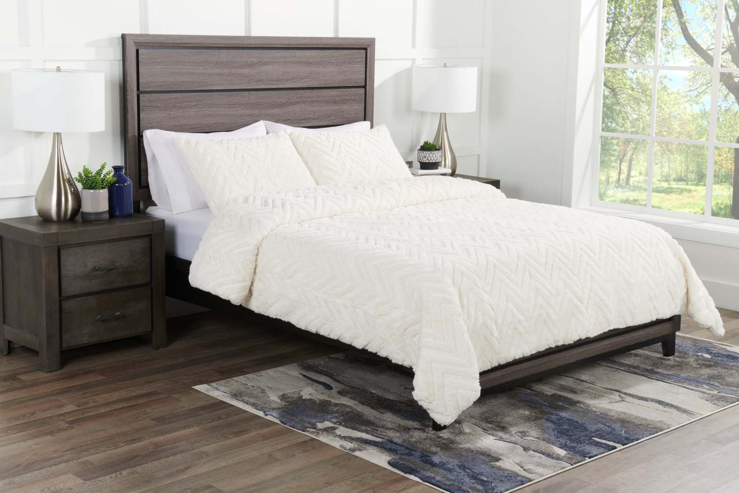 Ensemble d'édredon Tilda 3 pièces pour très grand lit - Blanc | Ensemble d'édredon Tilda 3 pièces pour très grand lit - blanc | TILDW3KG