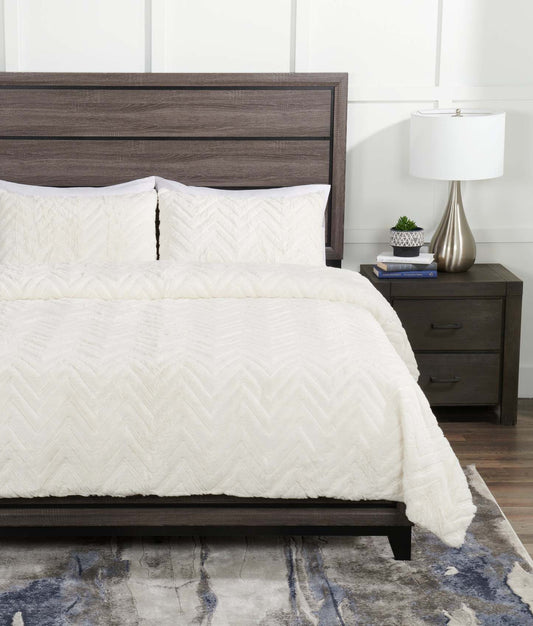 Tilda 3-Piece Full/Queen Comforter Set - White | Ensemble d'édredon Tilda 3 pièces pour lit double et grand lit - blanc | TILDW3FQ