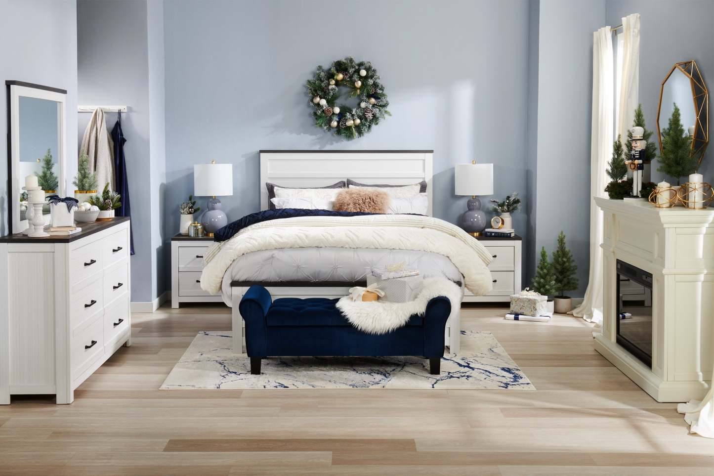 Tilda 3-Piece Full/Queen Comforter Set - White | Ensemble d'édredon Tilda 3 pièces pour lit double et grand lit - blanc | TILDW3FQ