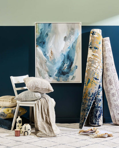 Tapis lavable ivoire Selin – 5' x 7' | Tapis Selin ivoire lavable - 5 pi x 7 pi