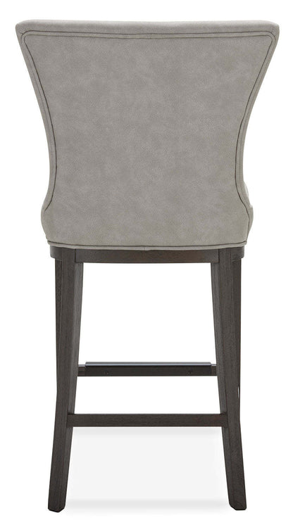 Tabouret à hauteur de comptoir Quinn avec tissu en cuir végétalien - Taupe | Tabouret Quinn de hauteur comptoir en tissu de cuir végétalien - taupe