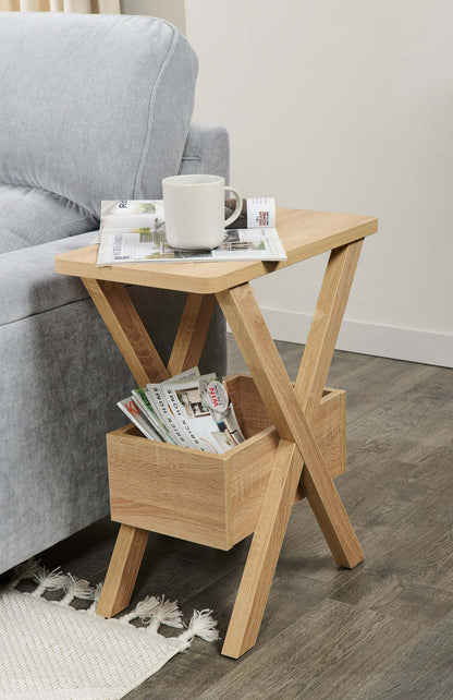 Table de fauteuil Torry de 11,5 po avec compartiment - taupe