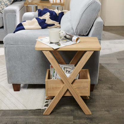 Table de fauteuil Torry de 11,5 po avec compartiment - taupe