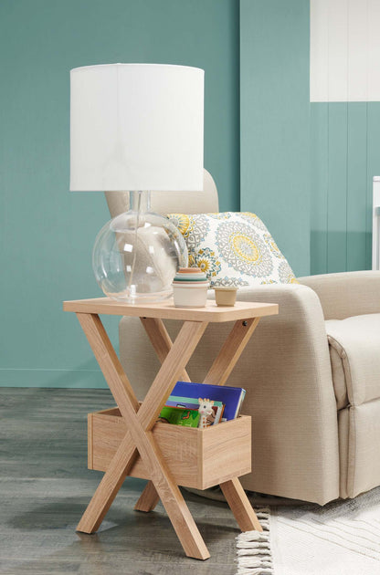 Table de fauteuil Torry de 11,5 po avec compartiment - taupe