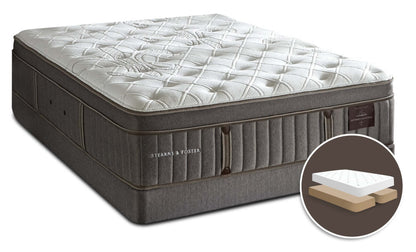 Stearns &amp; Foster Wynford Plush Euro-Top Split Queen Mattress Set|Ensemble matelas moelleux à Euro-plateau divisé Wynford de Stearns &amp; Foster pour grand lit