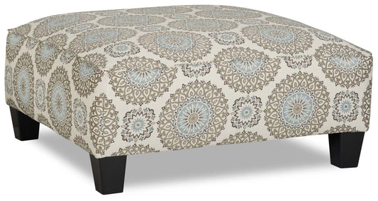 Made in Canada Tula 38 Fabric Ottoman - Twilight Multicolour | Pouf Tula de 38 po fabriqué au Canada en tissu - crépuscule multicolore