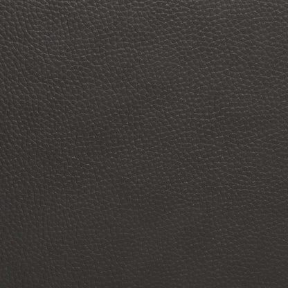 Lit plateforme rembourré Tulsa en tissu de cuir végétalien gris, capitonné avec boutons - Pleine grandeur | Lit plateforme rembourré Tulsa en tissu de cuir végétalien gris avec capitonnage à boutons - format lit double