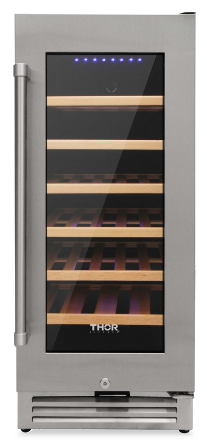Réfrigérateur Thor de 3,1 pi³ et de 15 po à 1 porte - acier inoxydable - TWC1501-SS | Thor 15 3.1 Cu. Ft. Single-Door Refrigerator - Stainless Steel - TWC1501-SS