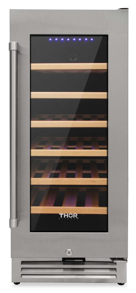 Réfrigérateur Thor de 3,1 pi³ et de 15 po à 1 porte - acier inoxydable - TWC1501-SS | Thor 15 3.1 Cu. Ft. Single-Door Refrigerator - Stainless Steel - TWC1501-SS