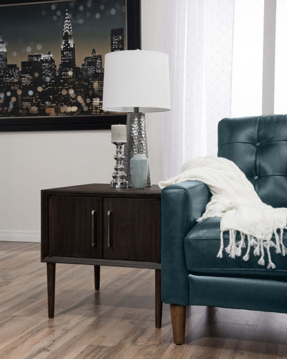 26 Lampe de table vintage en métal martelé|Lampe de table rétro de 26 po en métal martelé