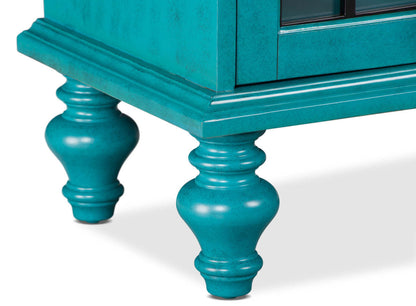 Rigolet 60 4-Door Accent Cabinet - Blue|Armoire décorative Rigolet de 60 po avec 4 portes - bleue