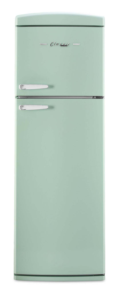 Unique Classique Rétro 24 11 Pi Cu. Réfrigérateur à congélateur supérieur – Vert menthe d'été - UNQ-310L LG MC | Réfrigérateur Classic Rétro d'Unique de 24 po et de 11 pi3 à congélateur supérieur - vert menthe estival - UNQ-310L LG TM