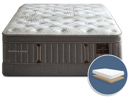 Stearns & Foster Wynford Plush Euro-Top Low-Profile Queen Mattress Set|Ensemble matelas moelleux à Euro-plateau à profil bas Wynford de Stearns & Foster pour grand lit