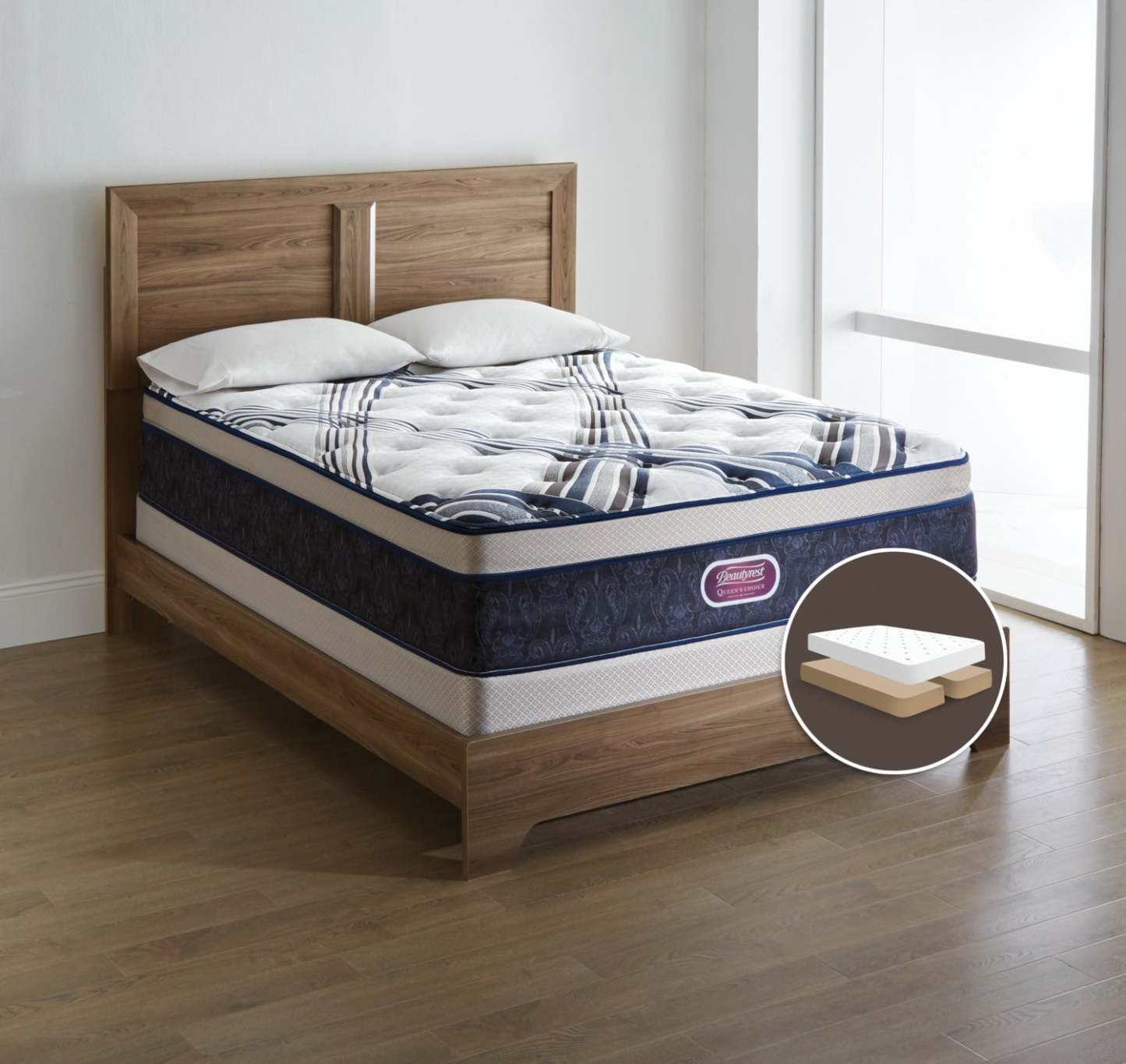 Beautyrest Queen's Choice Buckingham Plush Euro-Top Split Queen Mattress Set|Ensemble moelleux à Euro-plateau divisé Queen's Choice Buckingham de Beautyrest pour grand lit