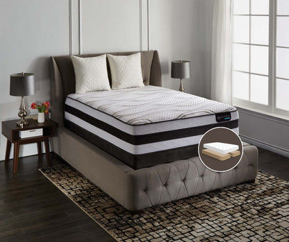 Serta iComfort® Hybrid Valentine Firm Split Queen Mattress Set|Ensemble matelas ferme divisé Valentine Hybride iComfort de Serta pour grand lit