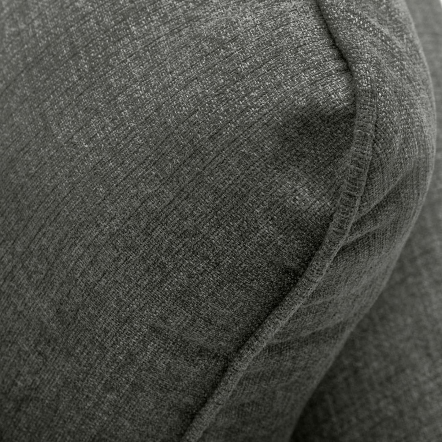 Cindy Crawford Home Gena 2-Piece Left-Facing Linen-Look Fabric Sectional with Wood Legs - Charcoal Grey | Canapé sectionnel gauche Gena de Cindy Crawford Home 2 pièces en tissu d’apparence lin avec pieds en bois - gris anthracite