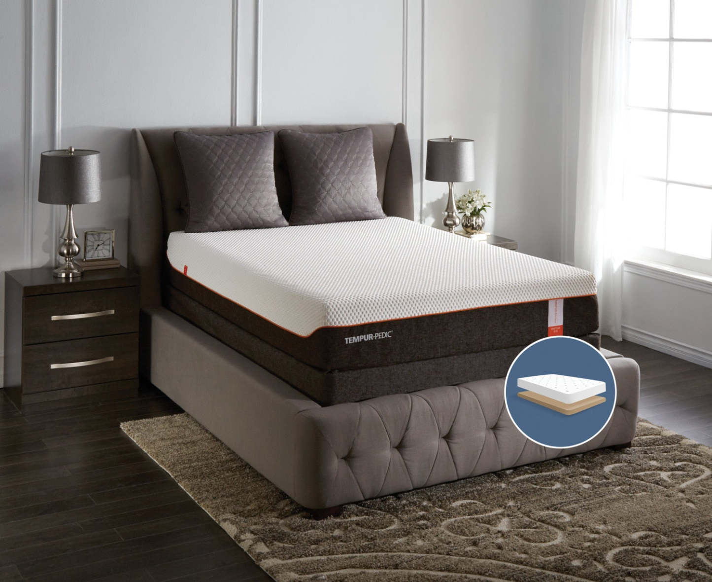 Tempur-Pedic™ Ensemble matelas à profil bas TEMPUR-Gratitude pour très grand lit