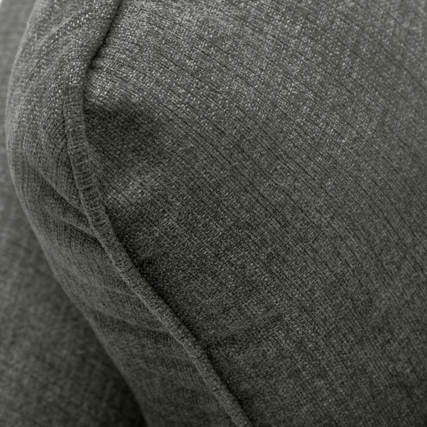 Cindy Crawford Home Canapé sectionnel Gena 2 pièces de droite en tissu d'apparence lin avec pieds en bois - Gris anthracite | Canapé sectionnel de droite Gena de Cindy Crawford Home 2 pièces en tissu d'apparence lin avec pattes en bois - gris anthracite