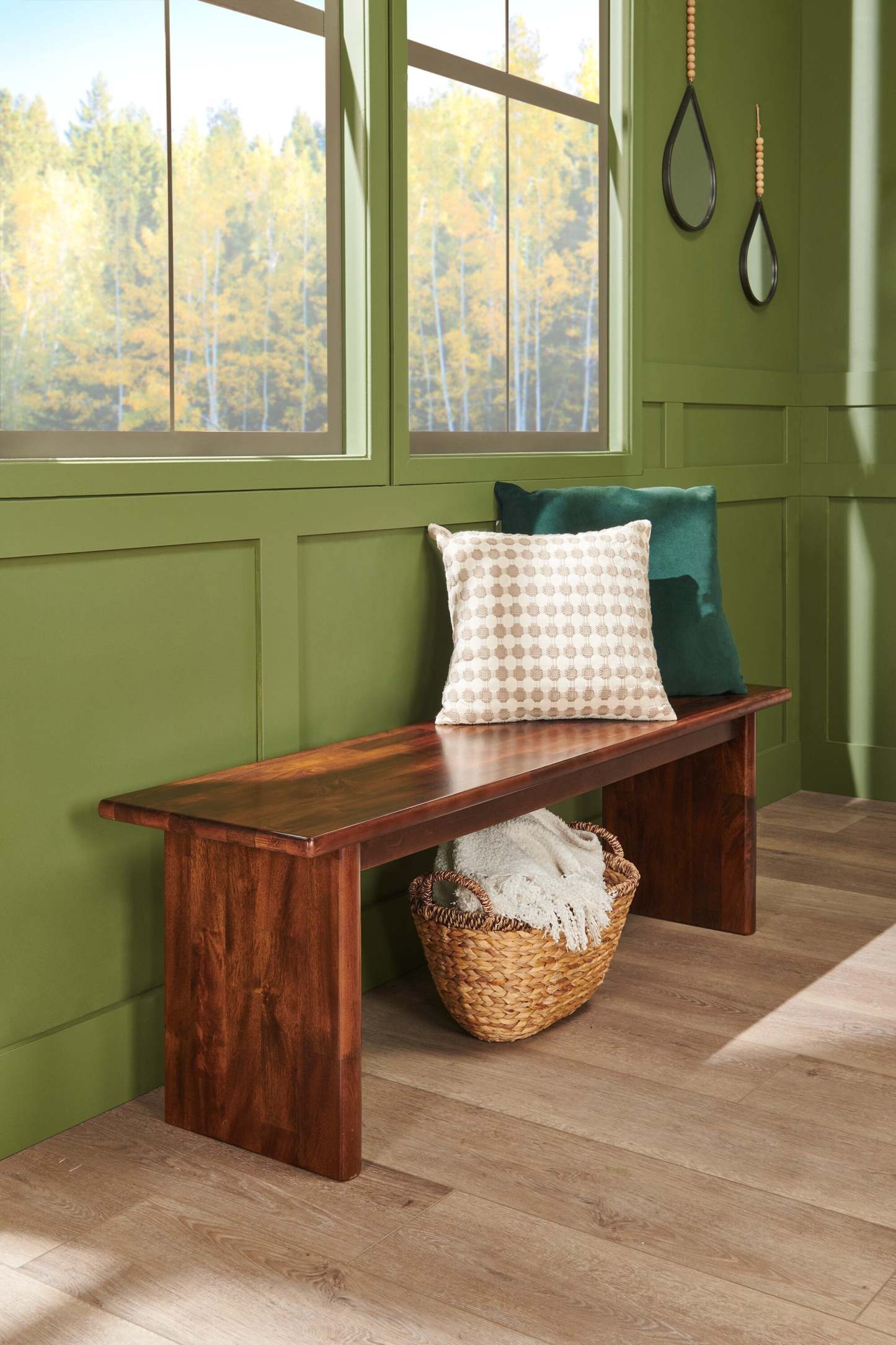 Banc de salle à manger Vale, bois, 58 W - Marron | Banc de salle à manger Vale de 58 po (l) en bois - brun