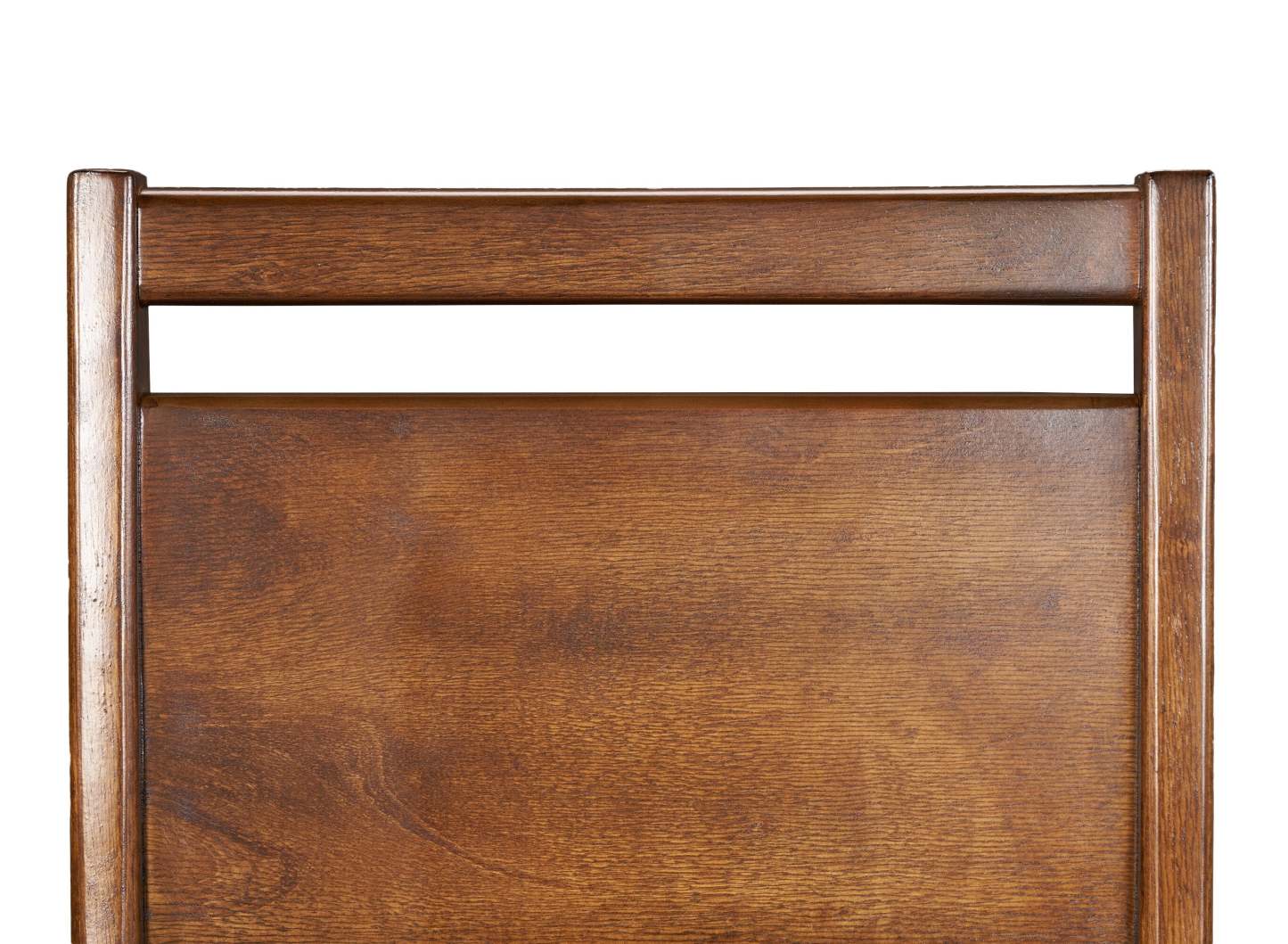 Chaise de salle à manger Vale avec tissu en polyester, bois, dossier en échelle - Marron et beige | Chaise de salle à manger Vale en tissu de polyester et en bois avec dossier en échelle - marron et beige