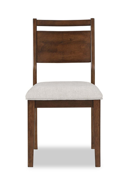 Vale 5pc Dining Set with Table & 4 Chairs, 48W Round - Brown & Beige | Ensemble de salle à manger Vale 5 pièces avec table ronde de 48 po (l) et 4 chaises - brun et beige