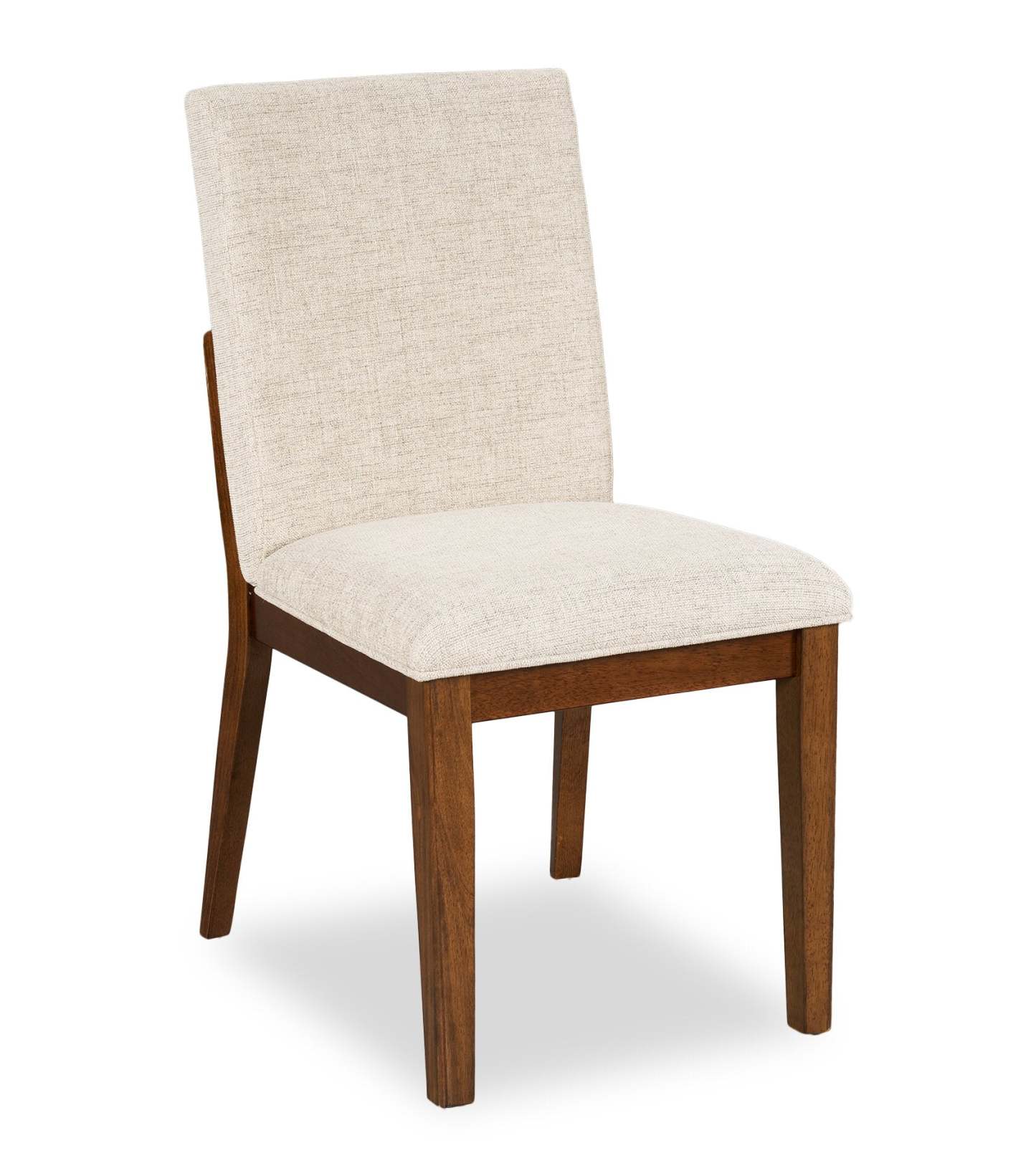 Chaise de salle à manger Vale avec tissu polyester, bois - Marron et beige | Chaise de salle à manger Vale en tissu de polyester et en bois - brune et beige
