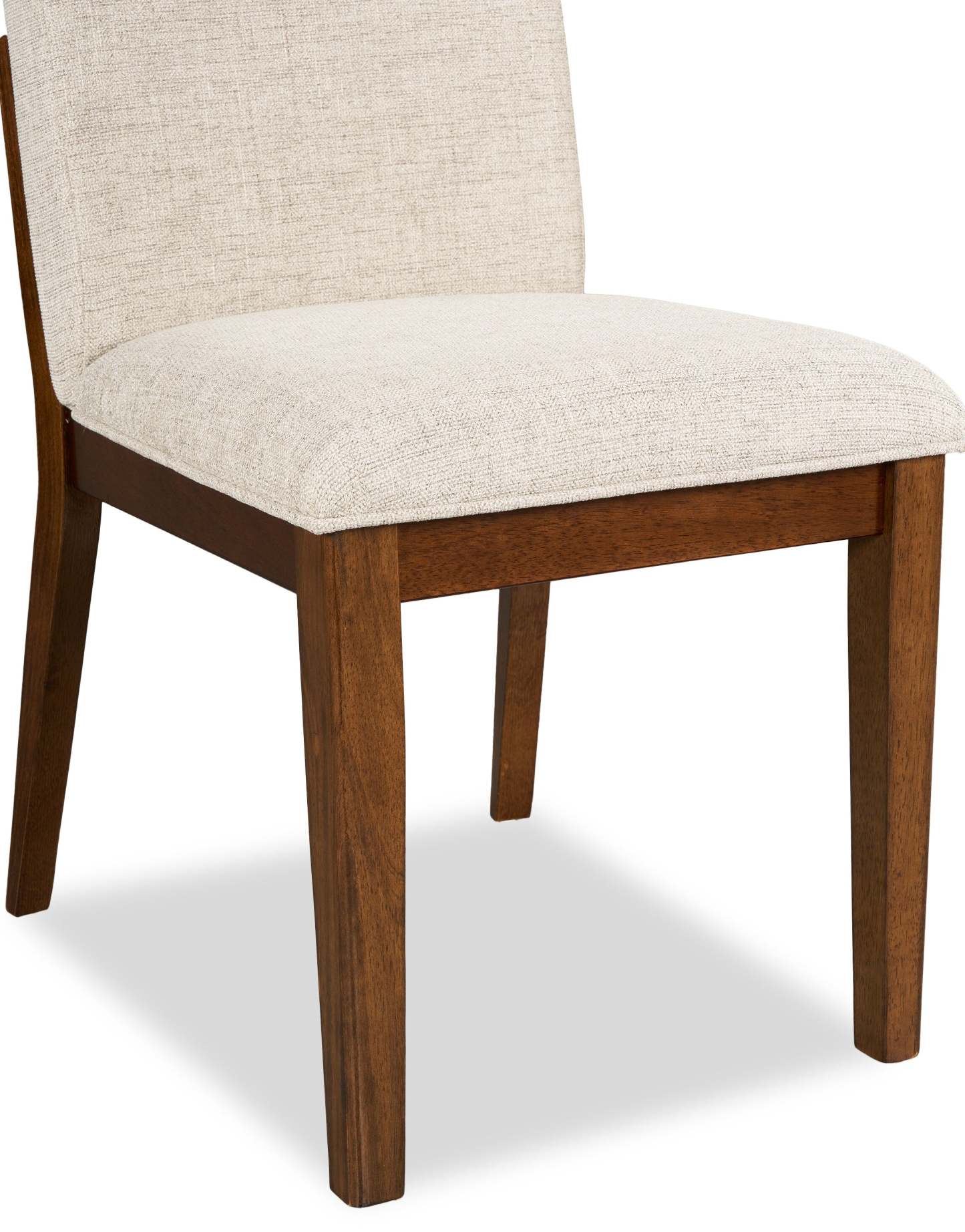 Chaise de salle à manger Vale avec tissu polyester, bois - Marron et beige | Chaise de salle à manger Vale en tissu de polyester et en bois - brune et beige