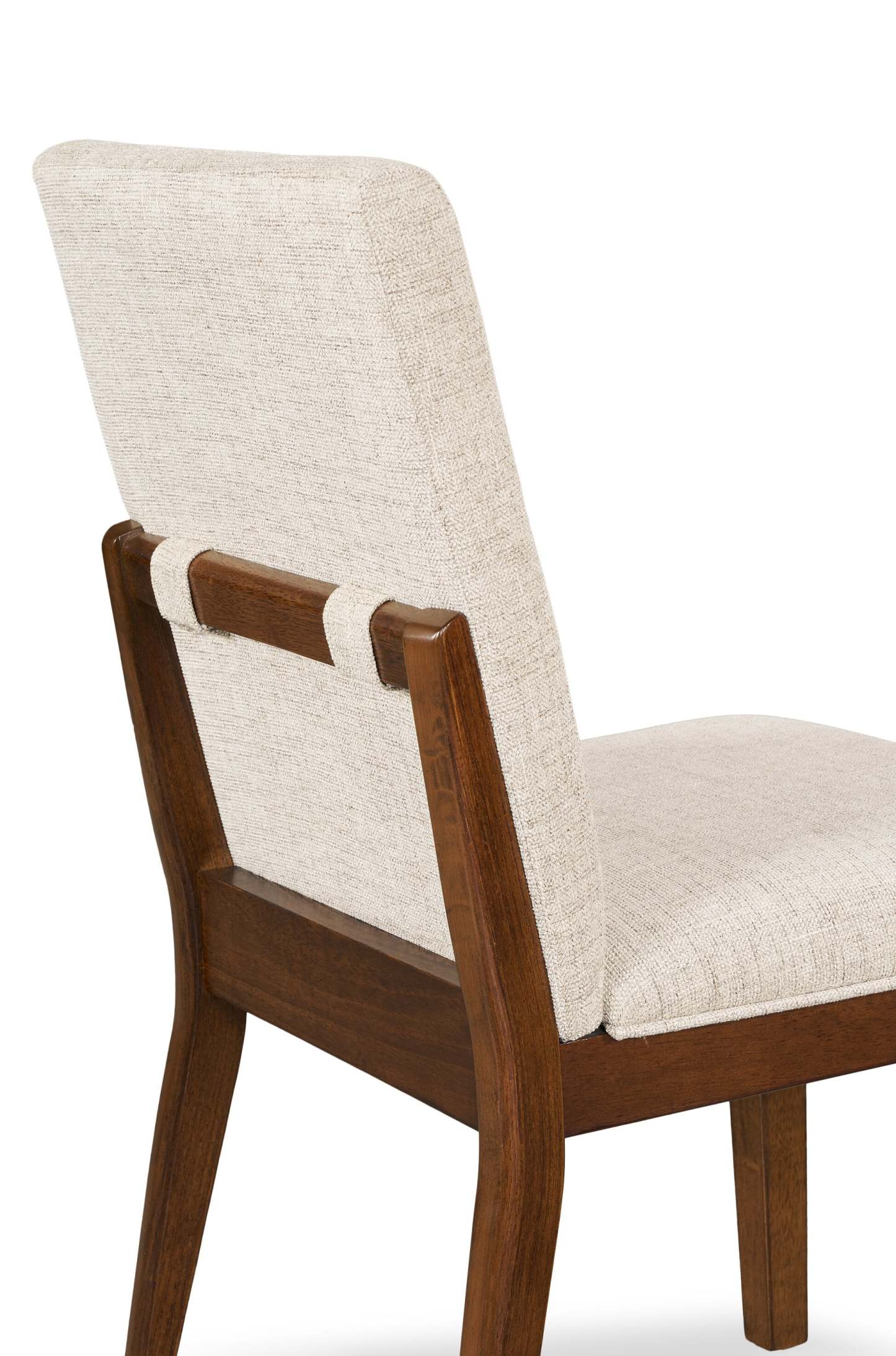 Chaise de salle à manger Vale avec tissu polyester, bois - Marron et beige | Chaise de salle à manger Vale en tissu de polyester et en bois - brune et beige