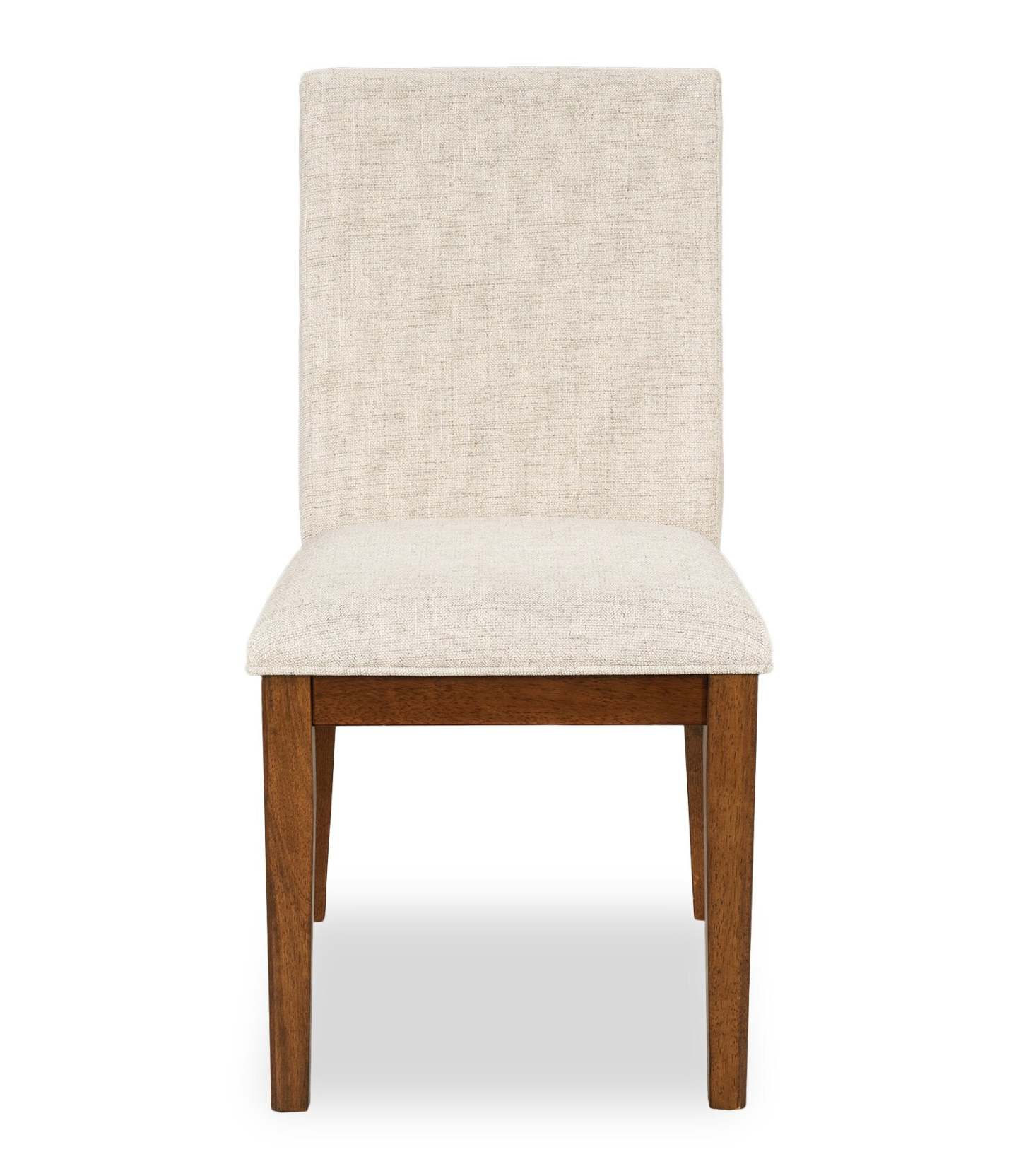 Chaise de salle à manger Vale avec tissu polyester, bois - Marron et beige | Chaise de salle à manger Vale en tissu de polyester et en bois - brune et beige